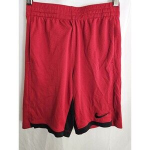 Nike Dri-FIT Men’s Shorts Large Red Black Athletic Training Basketball Polyester